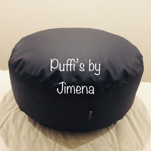 Puff Redondo 70 x 30 cms. Confeccionado En Eco Cuero. - Imagen 4