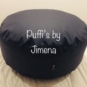 Puff Redondo 70 x 30 cms. Confeccionado En Eco Cuero.