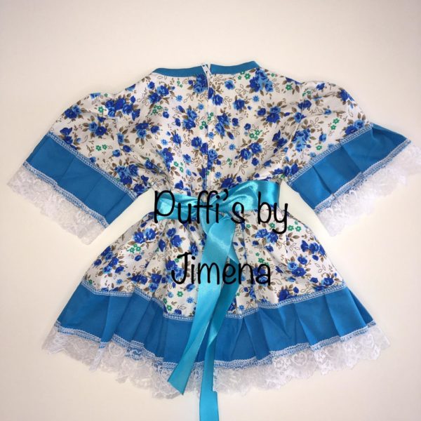 Vestido Huasa para Bebe Floreado Calipso,  tallas : RN, 3M, 6M, 9M, 12M, 18M, 24M (Meses) - Imagen 3