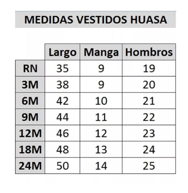 Vestido Huasa para Bebe Floreado Calipso,  tallas : RN, 3M, 6M, 9M, 12M, 18M, 24M (Meses) - Imagen 6